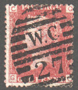 Great Britain Scott 33 Used Plate 110 - GC - Click Image to Close